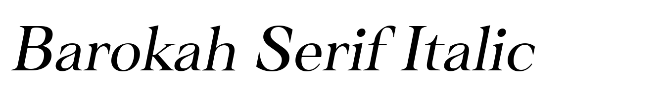 Barokah Serif Italic